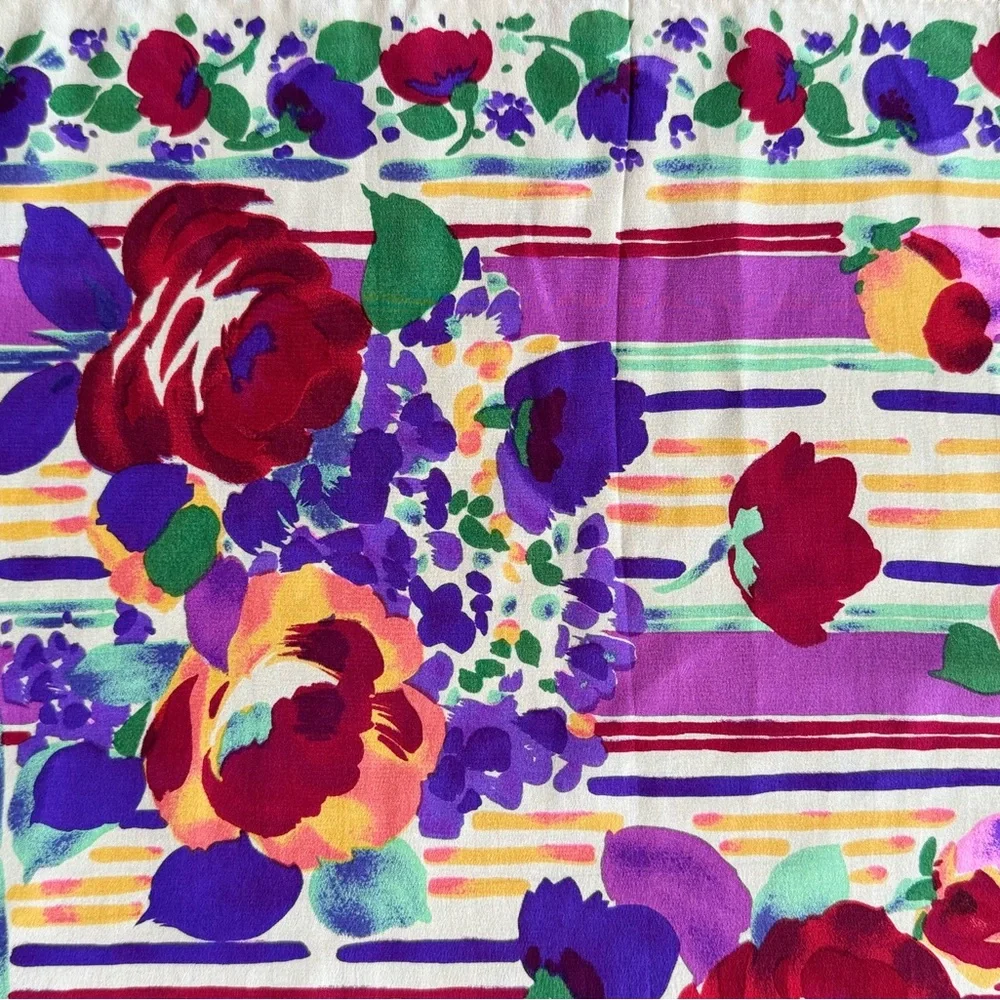 Art of the scarf Tie Rack Floral Striped Women's Scarf